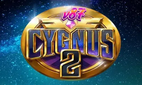Tampilan visual slot Cygnus 2 dengan tema observatorium dan rasi bintang.